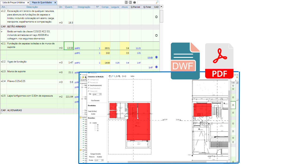 Effectuer des mesures dans des fichiers pdf et dwf